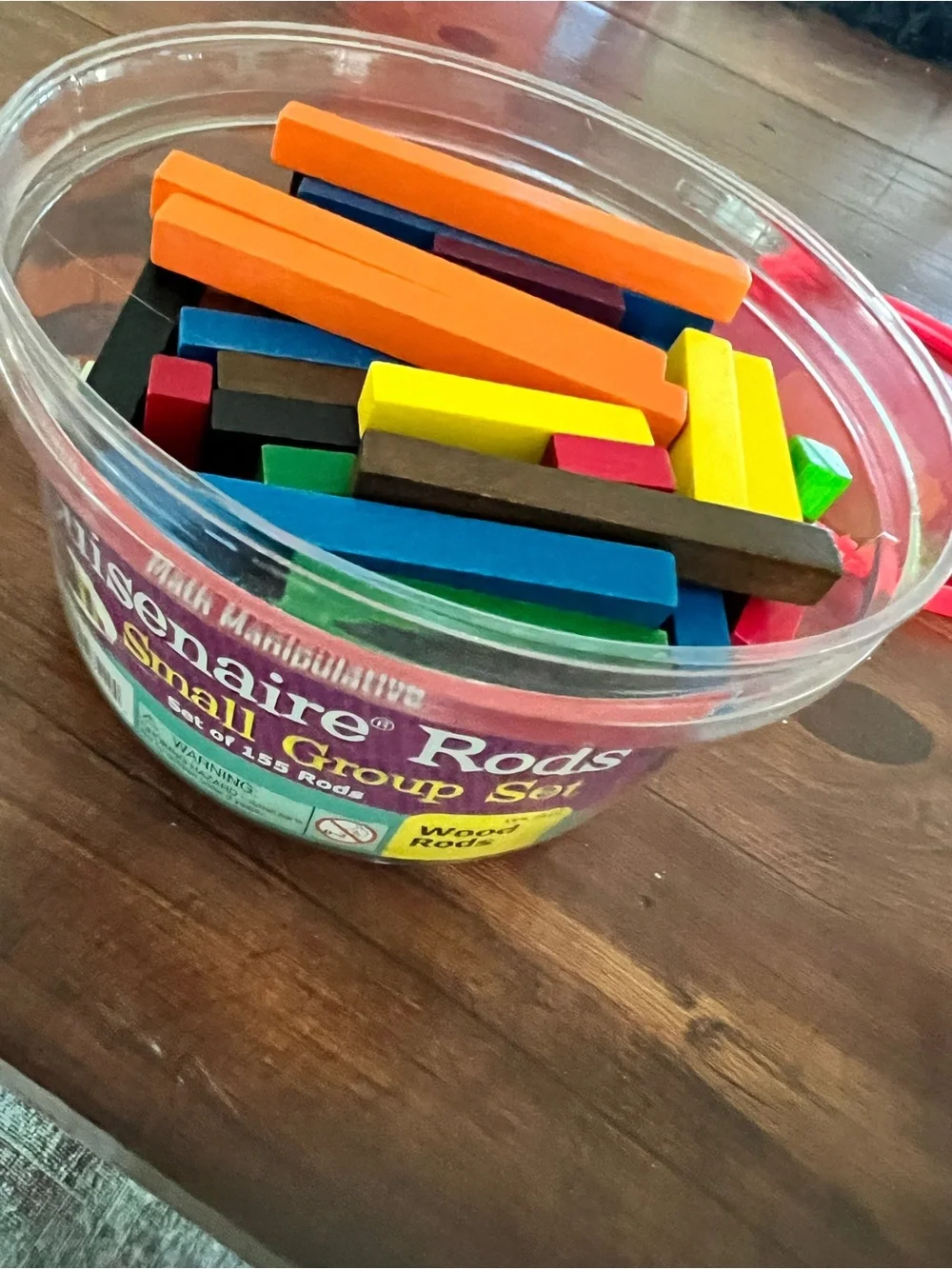 Learning Resource Small Group Set– Wooden Math Manipulatives Storage Tub